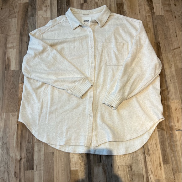 Aerie Lumber Jane Fleece Button Down - Picture 2 of 7
